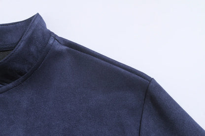 Autumn Winter Slim Fit Stand Collar Jackets Men Business Casual Zipper Solid Outwear Male Fashion Office Jacket Coat Cardigan