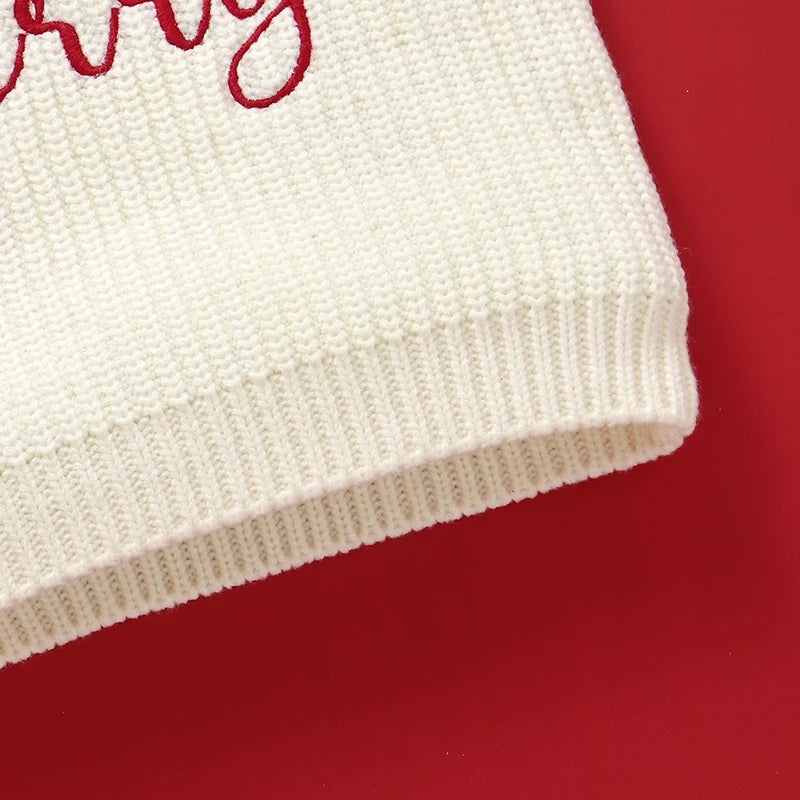 Suéteres de Navidad para bebé, ropa de invierno con cuello redondo, manga larga, jerséis tejidos para recién nacidos, jerséis para niños y niñas, prendas de punto infantiles de 1 a 3 años