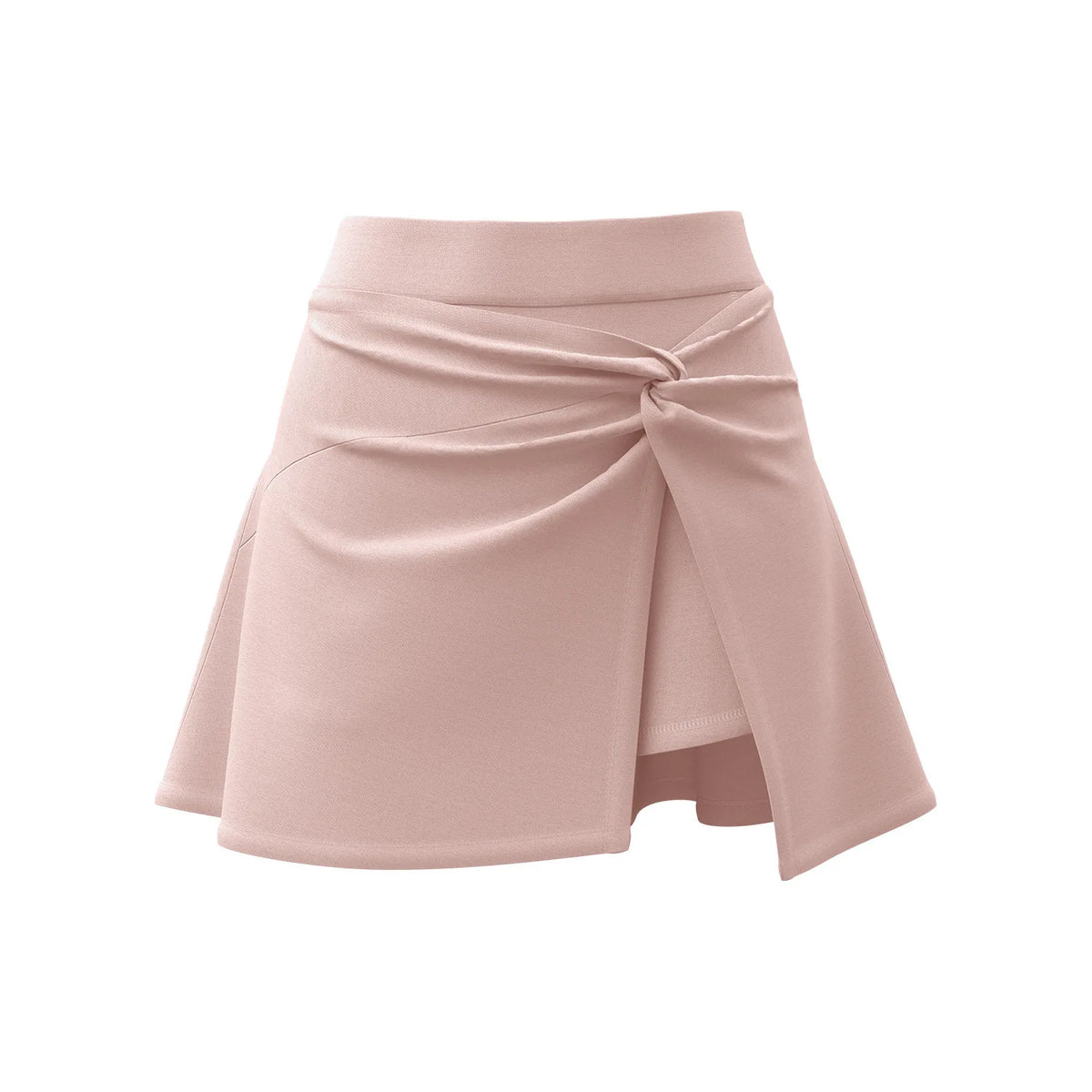 Falda deportiva para mujer, falda de tenis de cintura alta con nudo frontal, falda plisada con abertura discreta, minifalda transpirable con bolsillos, color rosa