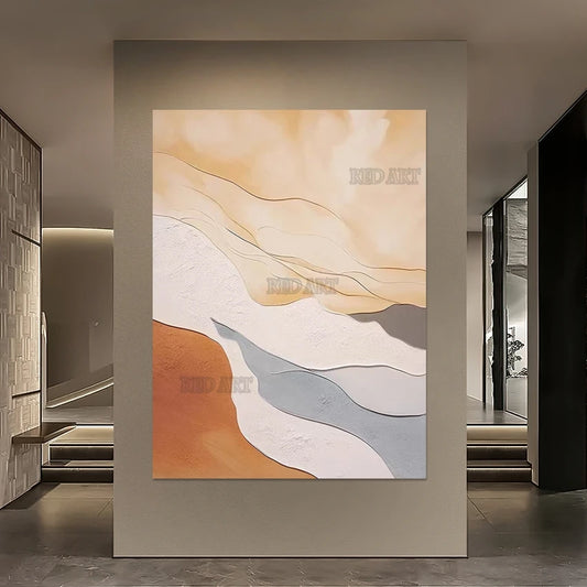 Nuevo diseño de lienzo decorativo, arte de bloques de colores, arte de pintura acrílica texturizada pintada a mano, imagen de pared abstracta pintada a mano+ Paquete Switch In Art completo