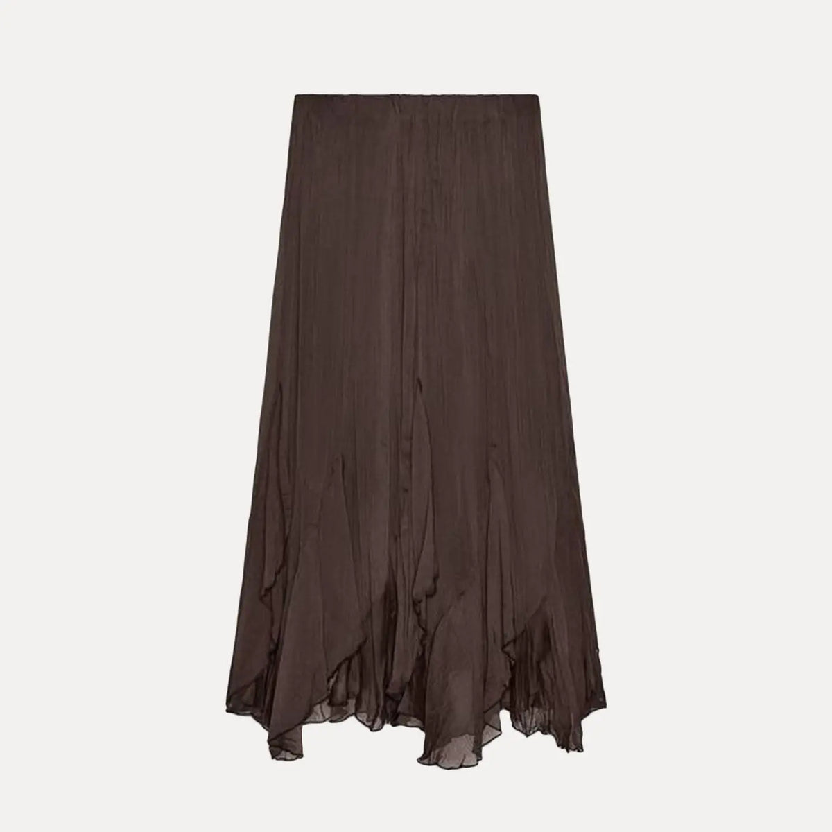 Falda Midi Asimétrica para Mujer, Diseño Holgado con Capas Decorativas, Primavera 2026, Nueva Colección, Falda en Línea A, Ci...