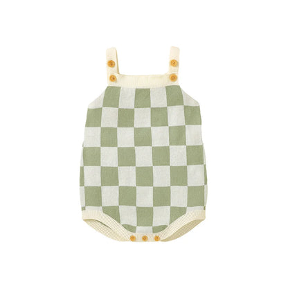 Body infantil, ropa de 0 a 18m con patrón a cuadros para recién nacidos, niños y niñas, mono informal sin mangas, mono, trajes para niños pequeños de una pieza