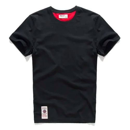 Men's Solid T-shirt Cotton t shirt Men Causal O-neck Basic Tshirt Male High Quality Classical Tops