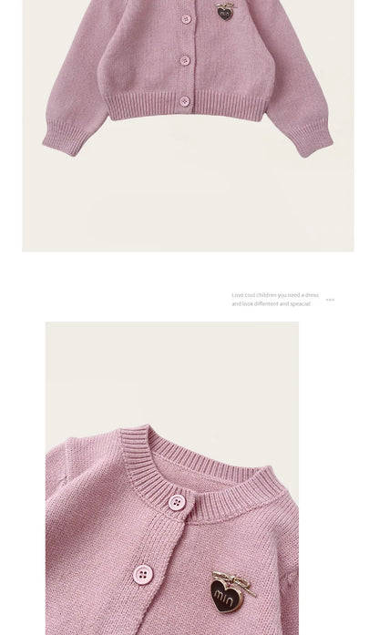 Conjunto de Vestido para Niña, Primavera y Otoño 2026, Nuevo Suéter de Punto con Volantes, Vestido de Dos Piezas