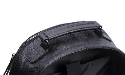 2024 nuevo diseño de moda para hombres, mochila marrón de cuero genuino para ordenador portátil, mochila escolar, bolsa de día para niños, bolsas de viaje grandes para hombres