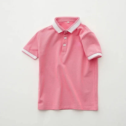 Polo de manga corta para niños y niñas, Camiseta de algodón para adolescentes, camisetas de verano de 3 a 14 años, ropa para niños, estilo coreano