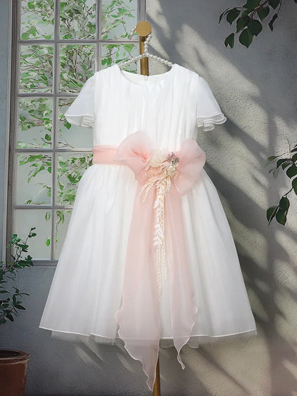 2026 elegante vestido de princesa para niñas vestido de presentador niños boda flor niña niños cumpleaños desfile fiesta vestidos formales disfraz