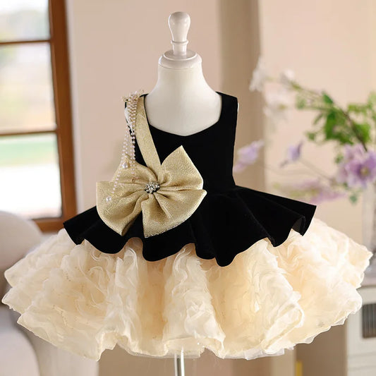 Vestido de Princesa para Niñas 2026, Traje de Tutú para Fiesta de Cumpleaños, Desfile, Actuación de Piano, Celebración Formal, Disfraz Elegante
