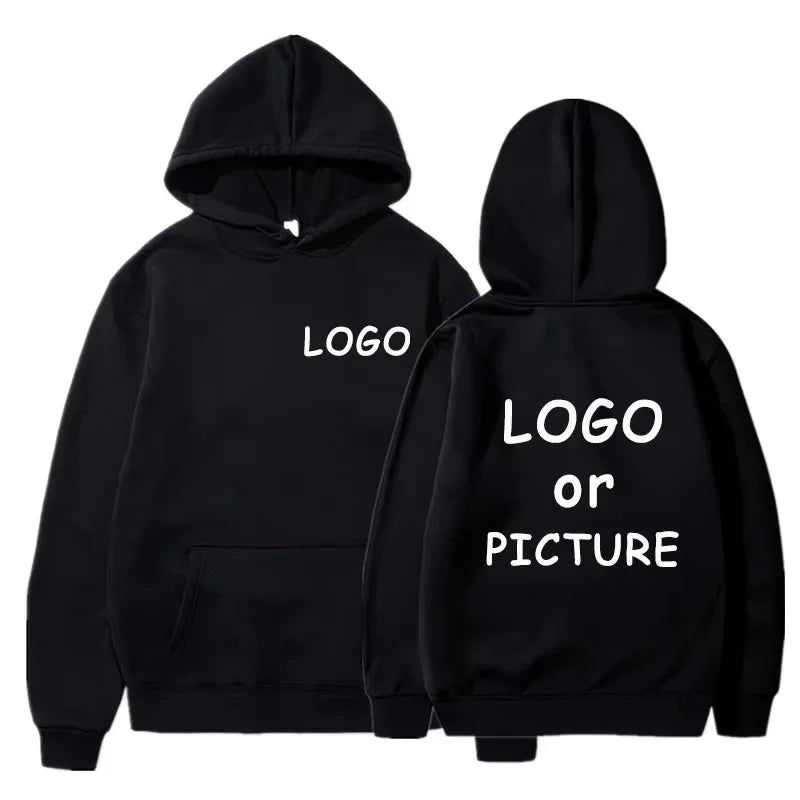 Sudaderas con capucha informales para hombre y mujer con estampado de logotipo personalizado, sudaderas con capucha de manga larga para otoño e invierno, sudaderas personalizadas de estilo callejero.