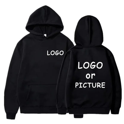Sudaderas con capucha informales para hombre y mujer con estampado de logotipo personalizado, sudaderas con capucha de manga larga para otoño e invierno, sudaderas personalizadas de estilo callejero.