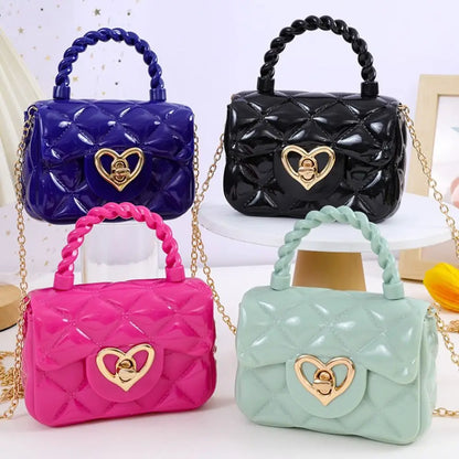 Mini bolsos de hombro de PU, carteras con forma de corazón, bolsos para mujer y Niña