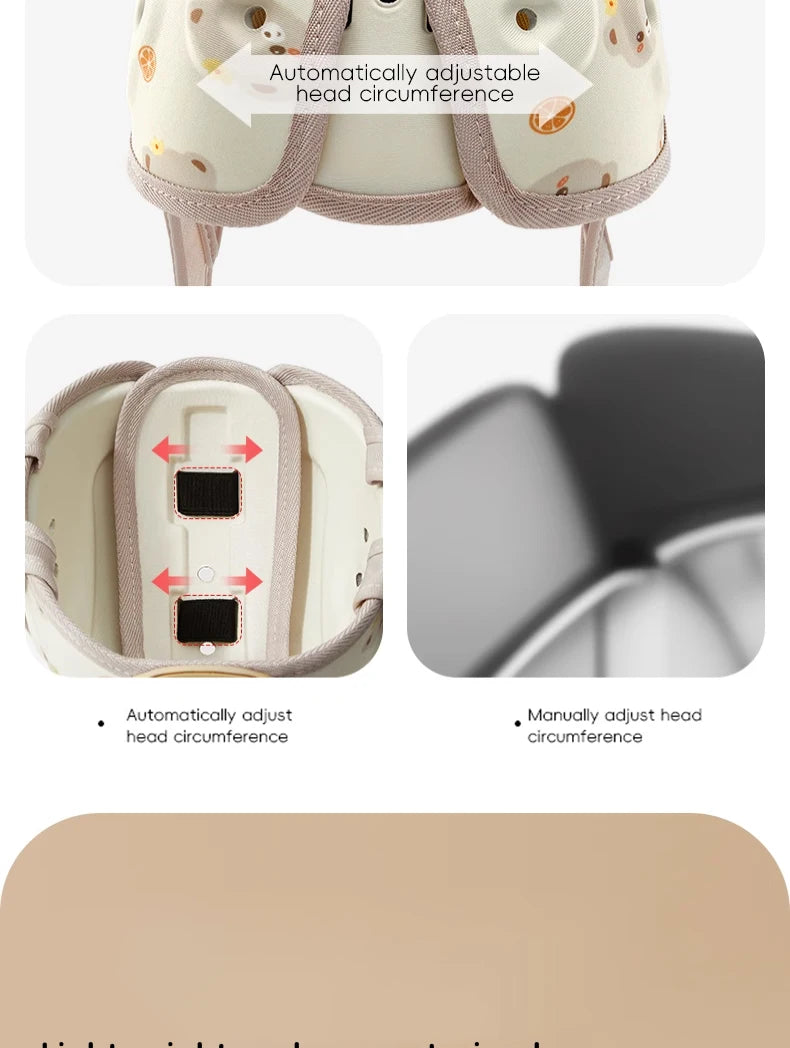 AIBEDILA protección de 360 grados casco anticaída para bebé Protector de cabeza ajustable para niños pequeños sombreros de protección de seguridad suaves aprender a caminar
