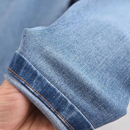 Pantalones vaqueros con bordado de fresas para niña, pantalón con bolsillos, a la moda, para primavera y otoño, 2023