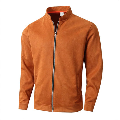 Autumn Winter Slim Fit Stand Collar Jackets Men Business Casual Zipper Solid Outwear Male Fashion Office Jacket Coat Cardigan