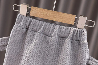 Ropa de oso para niños y niñas, chaleco de cuello redondo, pantalones cortos, chándales de dibujos animados para niños pequeños, moda de verano, nuevo conjunto de 2 piezas