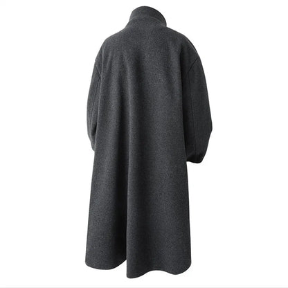Autumn Winter Fashion Woolen Coats Men Long Trench Outwear Korean Style Youthful Vitality Casual Woolen Coat Loose Windbreaker