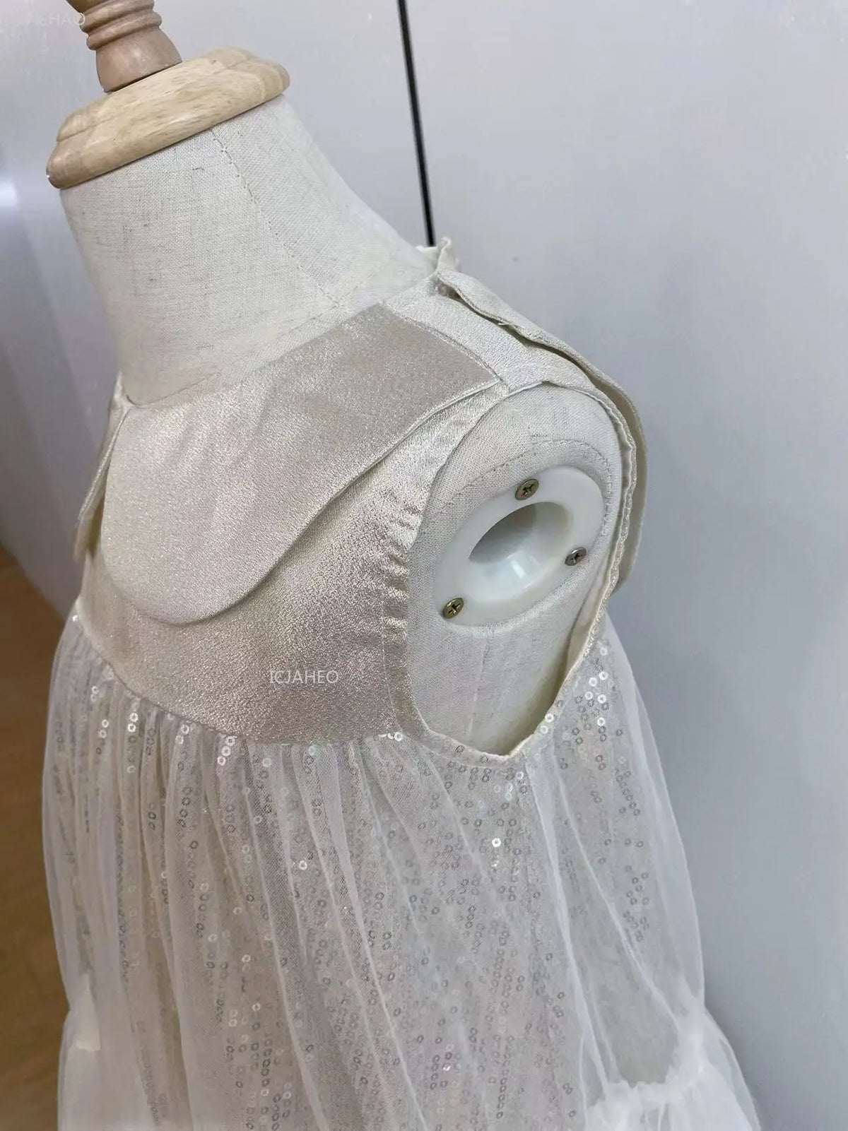 Nuevo vestido de fiesta para niñas, vestido de princesa de tul sin mangas con cuello Peter Pan para actuaciones de Piano, banquete, desfile Formal