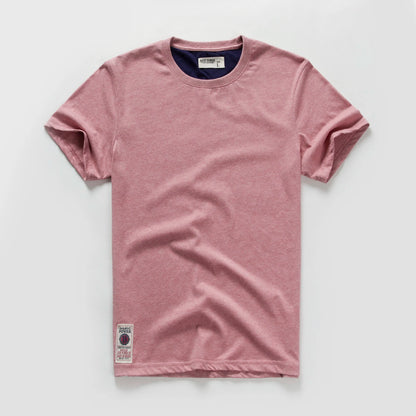 New Summer Men's t-shirt Cotton Solid T shirt Men Causal O-neck Basic tshirt Male High Quality Classical tops