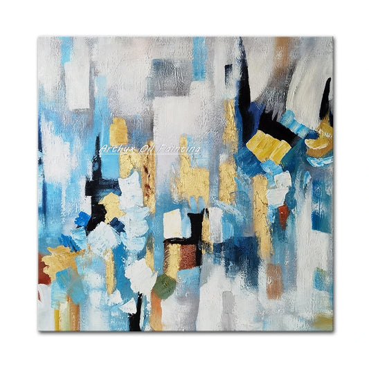 Arthyx, pintura al óleo abstracta 100% pintada a mano sobre lienzo, póster moderno, arte pop, cuadro de pared para decoración de sala de estar, decoración del hogar