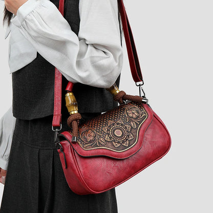 Bolso de hombro Retro para mujer, bandolera Diagonal con estampado 3D de alta calidad, clásico, para oficina, no demasiado grande o demasiado pequeño, de lujo