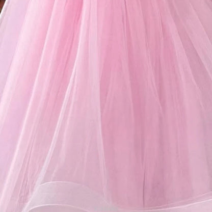 Vestido de boda para niños, vestidos de boda rosas con flores para niñas, ropa para niños, actuación de Piano, presentador, vestido de fiesta de cumpleaños de princesa, disfraz