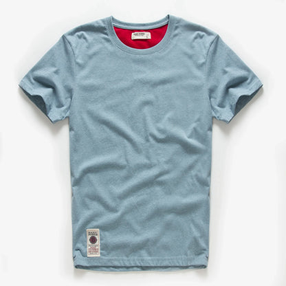 Men's Solid T-shirt Cotton t shirt Men Causal O-neck Basic Tshirt Male High Quality Classical Tops