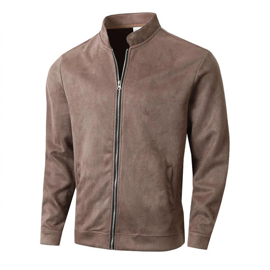 Autumn Winter Slim Fit Stand Collar Jackets Men Business Casual Zipper Solid Outwear Male Fashion Office Jacket Coat Cardigan