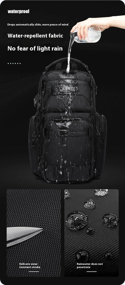 Bolso de pecho OZUKO, elegante bolso cruzado multifuncional, bolso cruzado de viaje ligero e impermeable para hombre