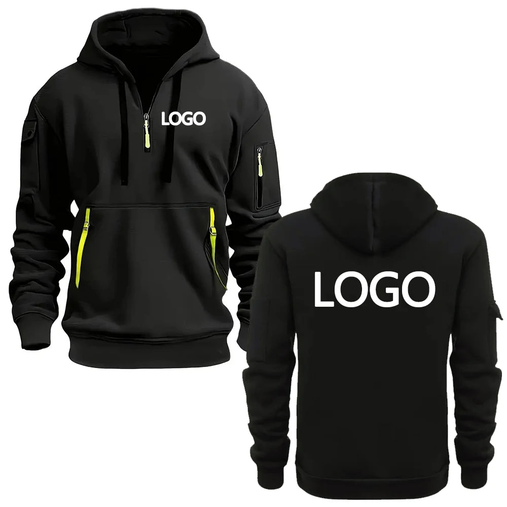 Sudaderas con capucha estampadas personalizadas para hombres y mujeres, ropa deportiva informal holgada con cremalleras, jerséis con capucha de manga larga con múltiples bolsillos