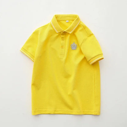 Polo de manga corta para niños y niñas, Camiseta de algodón para adolescentes, camisetas de verano de 3 a 14 años, ropa para niños, estilo coreano