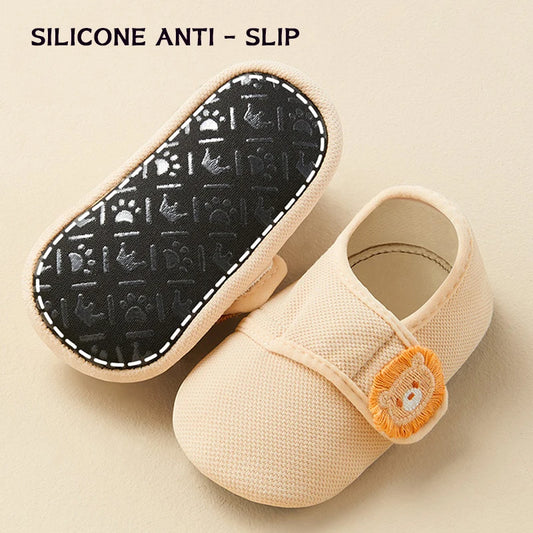 Calcetines primeros para bebé, zapatos para caminar para niños pequeños, suela suave de goma para suelo, zapatos informales descalzos para bebé, botines de punto de otoño