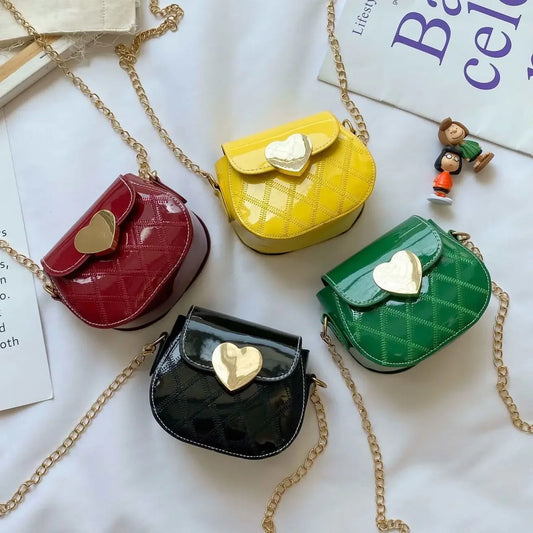 Bolsos cruzados de charol para niños, Mini bolso de hombro para niñas pequeñas, monedero de moda, bolsos pequeños