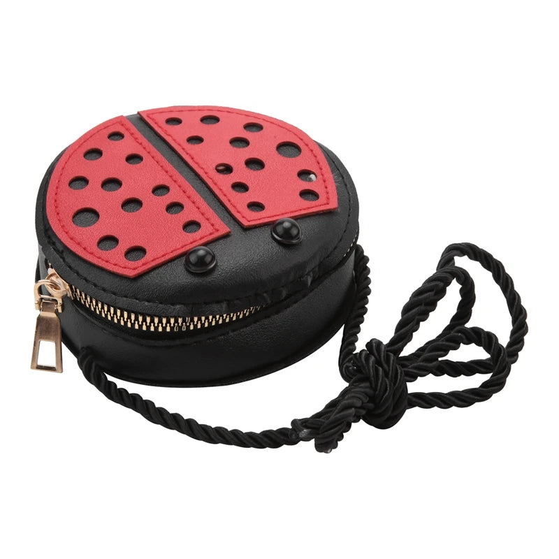 Bolso de hombro de mariquita para niños, monedero salvaje con personalidad, Mini bolso de accesorios