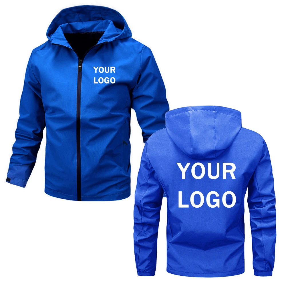 Personaliza su logotipo, chaquetas de primavera y otoño para hombre, chaquetas y sudaderas deportivas para senderismo al aire libre, chaquetas con cremallera de moda casual.