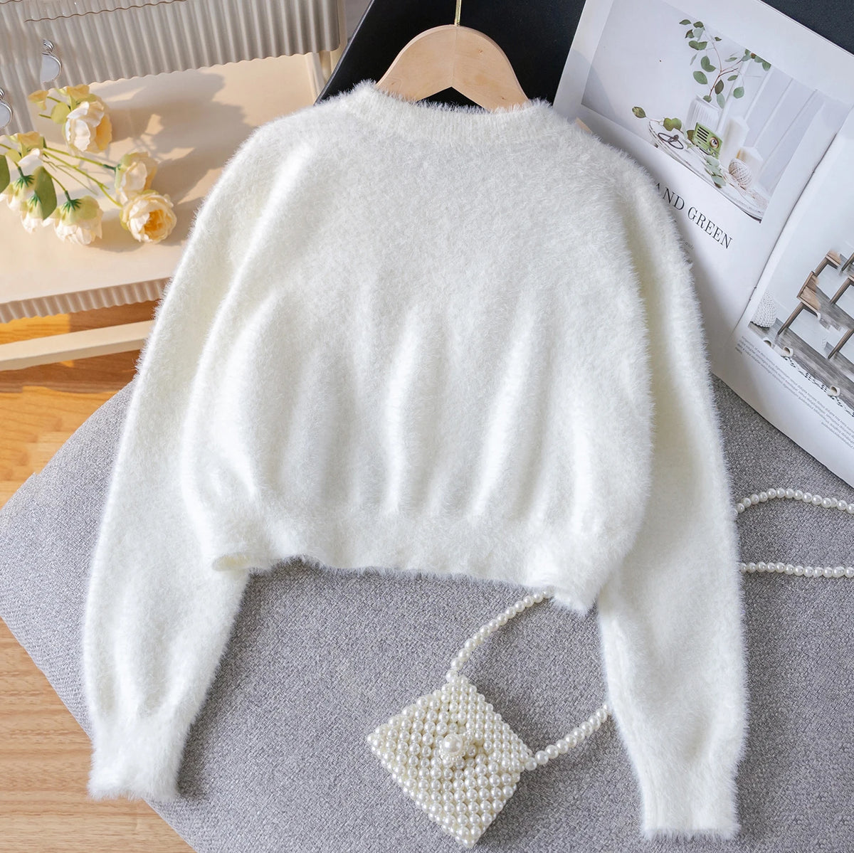 Elegante suéter y cárdigan de color liso para niñas, niñas y adultos, adecuado para vacaciones informales en primavera, otoño e invierno.