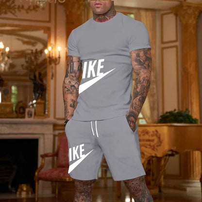 Nueva Ropa Deportiva Moderna para Hombre 2026, Ropa de Verano para Hombre, Camiseta de Manga Corta y Pantalones Cortos de Secado Rápido, Conjunto de 2 Piezas, Talla S
