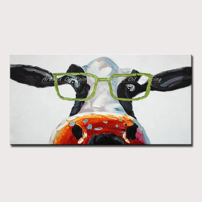 Arthyx, pintura al óleo de animales de perro pintada a mano sobre lienzo, carteles abstractos, imagen artística de pared, decoración para sala de estar, decoración moderna del hogar + paquete Switch IN Art copmpleto