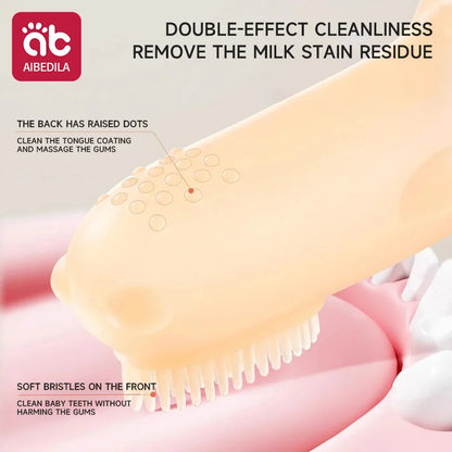Cepillo de dientes suave para bebé, sin BPA, de silicona, para limpieza de dientes infantiles, de grado alimenticio, cuidado de la salud bucal del bebé