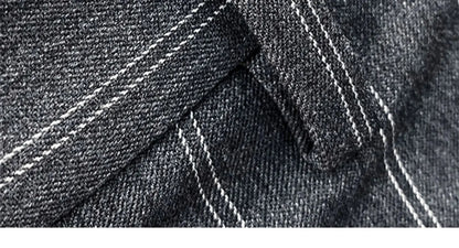 Pantalones de traje a rayas para hombre, pantalón de vestir Social para oficina de negocios, informal, ajustado, para boda, 2022