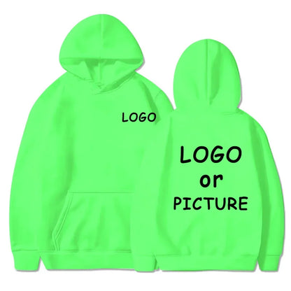 Sudaderas con capucha informales para hombre y mujer con estampado de logotipo personalizado, sudaderas con capucha de manga larga para otoño e invierno, sudaderas personalizadas de estilo callejero.