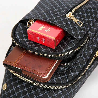 Bolso de pecho de cuero PU ligero con múltiples bolsillos para hombre, bolso cruzado informal Unisex, adecuado para desplazamientos diarios, bolso de hombro