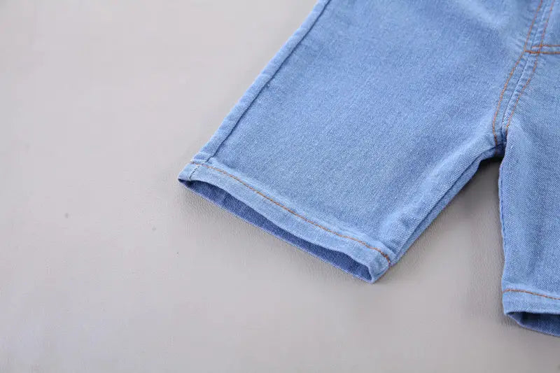 Ropa de dibujos animados para bebé, Camiseta con estampado de oso, pantalones cortos, 2 uds./Set