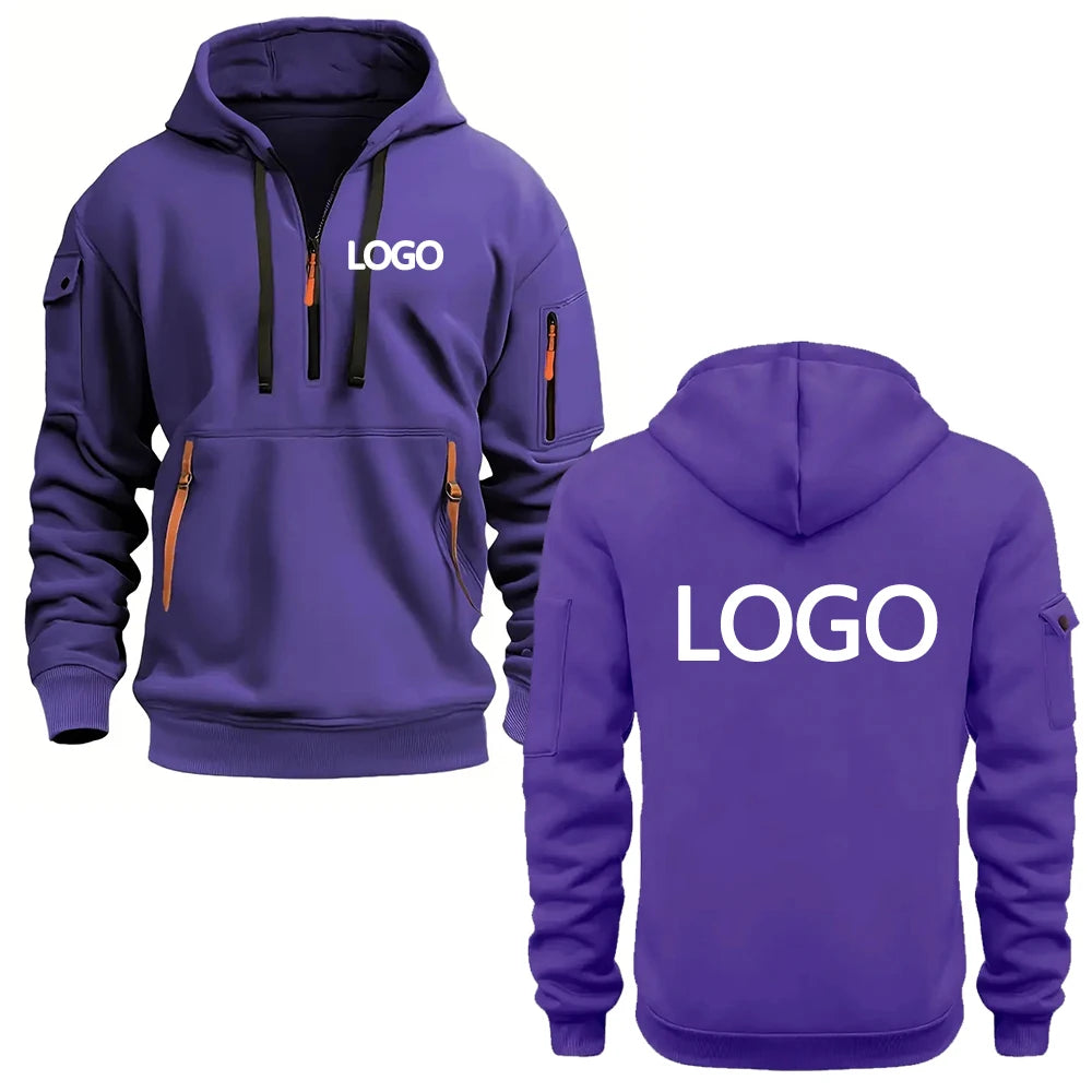 Sudaderas con capucha estampadas personalizadas para hombres y mujeres, ropa deportiva informal holgada con cremalleras, jerséis con capucha de manga larga con múltiples bolsillos