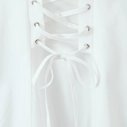 Vestido Corto Elegante de Encaje para Mujer, Escote Cuadrado, Lazo en la Cintura, Corte A, Sin Mangas, Ideal para Verano, Fiestas y Eventos