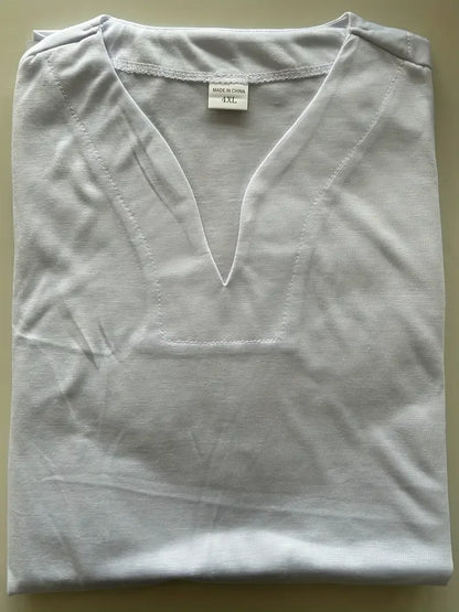 Camiseta con cuello en V con estampado personalizado DIY, camiseta de manga corta a la moda para hombre, top streetwear informal elegante y elegante, uso diario.