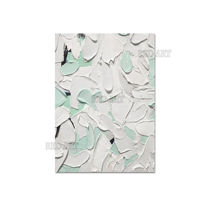 Murales modernos para el hogar, textura abstracta, pintura acrílica blanca, pintura al óleo gruesa, decoración de pared, imagen, arte de gran tamaño para porche + paquete Switch In Art completo