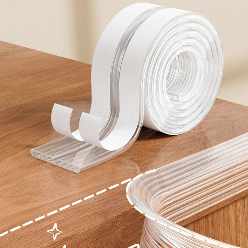 AIBEDILA Protector de Esquinas para Bebés, Tira de Protección Transparente de PVC Grueso, Protector de Seguridad para Mesas y Cajones, Anti-Colisión