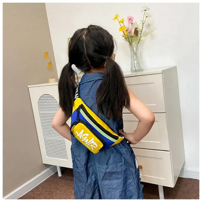 Mini riñonera Oxford con letras bonitas para niños y niñas, paquete divertido de plátano, bolso de hombro cruzado, bolsos con cinturón de pecho, nuevo