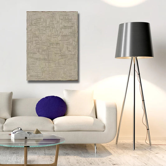 Piezas de exposición para el hogar, obra de arte abstracta, líneas artesanales,, pintura al óleo, arte de pared, + Paquete Switch In Art completo