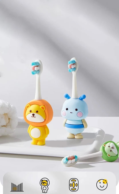 Lindo cepillo de dientes para bebé, cepillo de dientes suave, mordedor para madre y niño, herramientas de cuidado de la salud para niños, artículos para niñas, accesorios